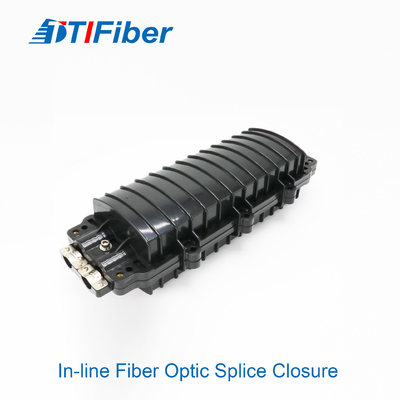 แนวนอน 2 Inlet และ 2 Outlet Fiber Optic Splice Closure 12 - 96 Core