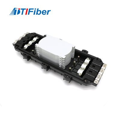 แนวนอน 2 Inlet และ 2 Outlet Fiber Optic Splice Closure 12 - 96 Core