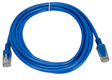 การติดตั้งในร่ม Cat5e UTP 26AWG Network Patch Cord พร้อม PVC Jacket, Blue